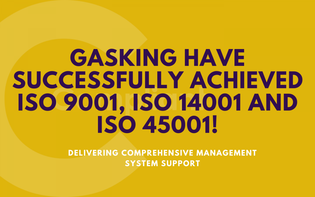 GasKing have successfully achieved ISO 9001, ISO 14001 and ISO 45001.